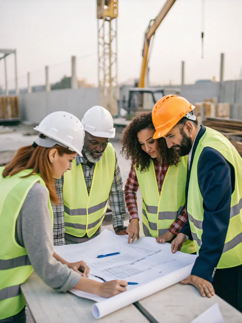 An image of Elyon Construction Group's team collaborating on a project, showcasing their expertise and dedication to quality craftsmanship.